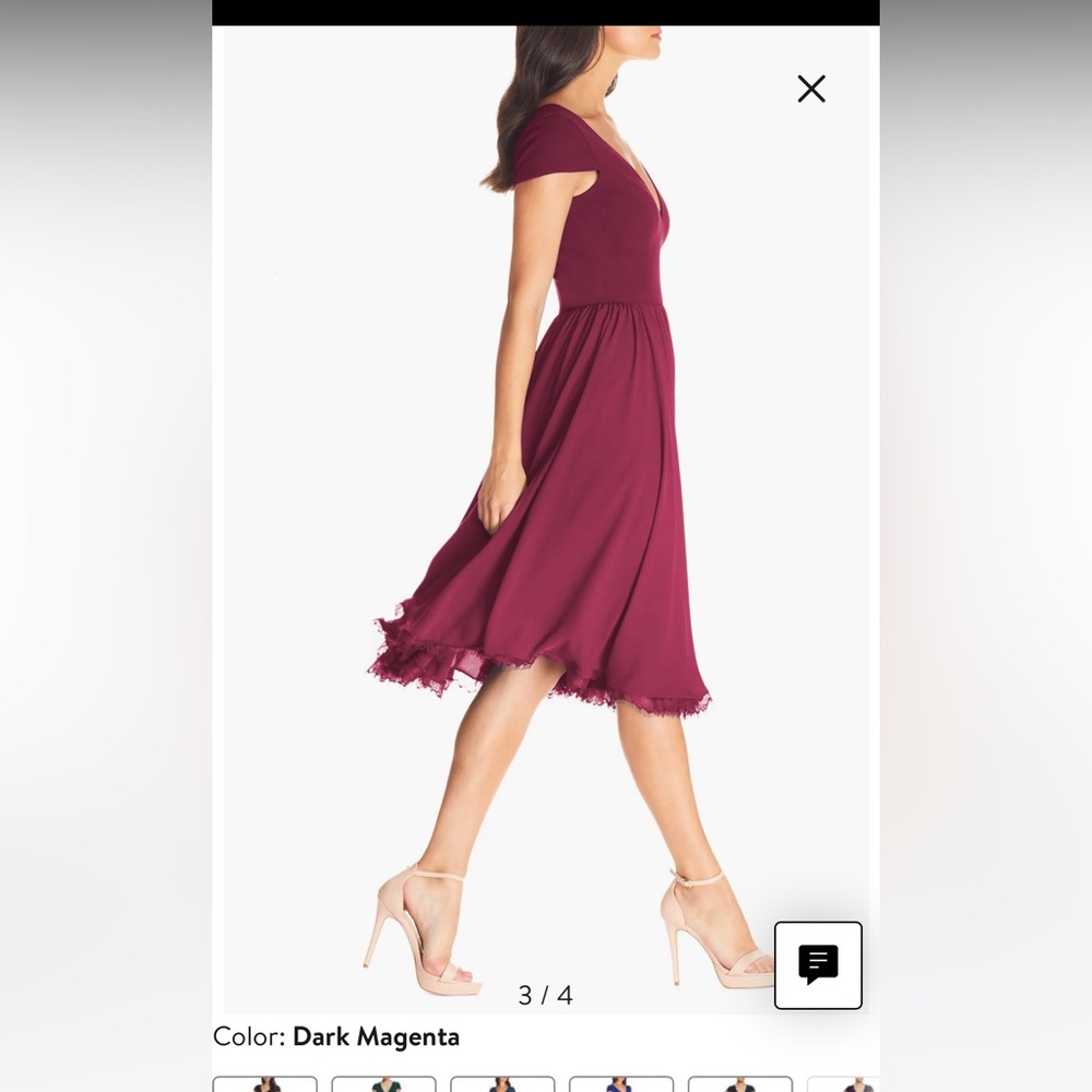 Dress the Population Dark Magenta Midi Dress
